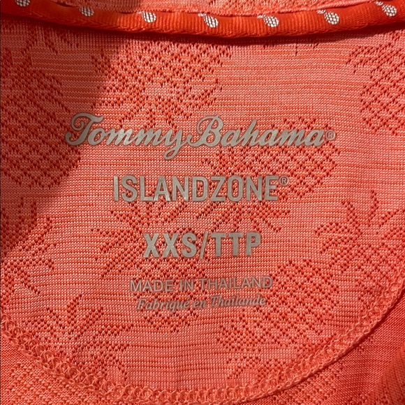 NWOT Tommy Bahama Islandzone Pineapple Print Women’s Sleeveless Top Coral XXS - Picture 2 of 4